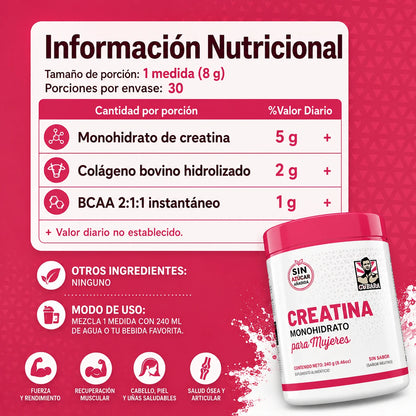 La creatina femenina que impulsa tu fuerza y recuperación